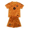 Officiële Voetbalshirt + Korte Broek Doelman FC Barcelona 2024-25 Oranje - Kids